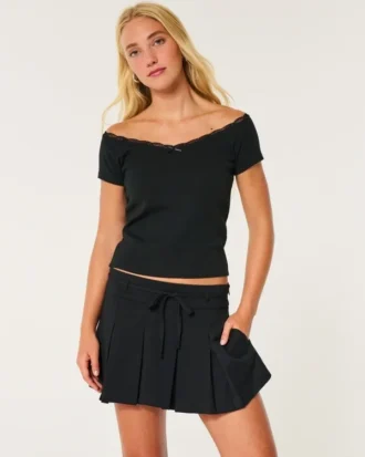 Jupe-short plissée mi-longue