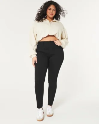 Leggings jeans noirs taille haute