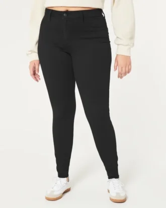 Leggings jeans noirs taille haute