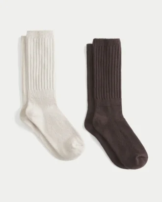 Lot de 2 paires de chaussettes côtelées