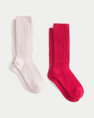 Lot de 2 paires de chaussettes côtelées
