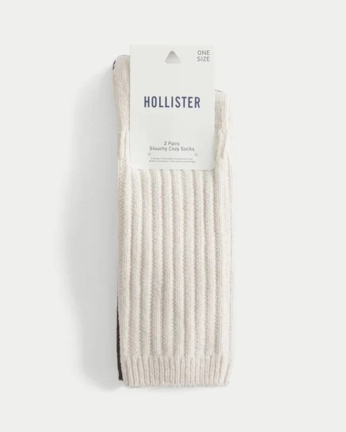 Lot de 2 paires de chaussettes côtelées