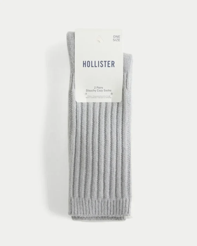 Lot de 2 paires de chaussettes côtelées
