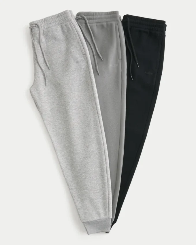 Lot de 3 pantalons de jogging en molleton décontractés Lot de 3 pantalons de jogging en molleton décontractés
