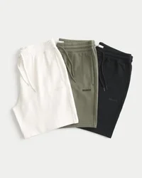 Lot de 3 shorts en molleton avec logo, longueur au-dessus du genou