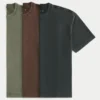 Lot de 3 t-shirts amples en coton épais délavé Lot de 3 t-shirts amples en coton épais délavé