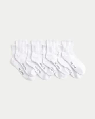 Lot de 4 paires de chaussettes courtes à logo