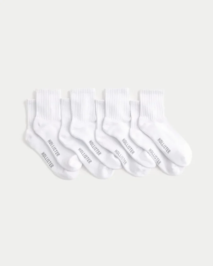 Lot de 4 paires de chaussettes courtes à logo