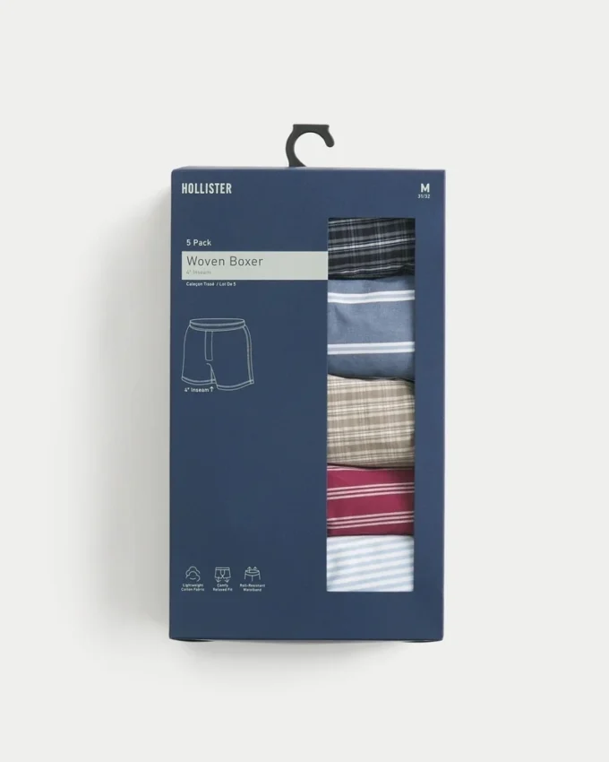 Lot de 5 boxers en coton