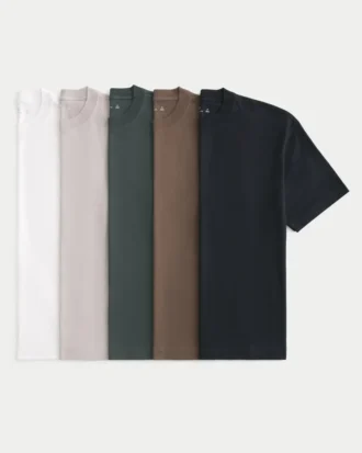 Lot de 5 t-shirts amples en coton épais