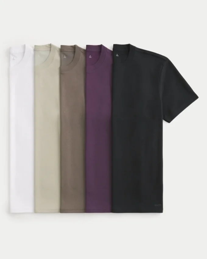Lot de 5 t-shirts décontractés et rafraîchissants Lot de 5 t-shirts décontractés et rafraîchissants