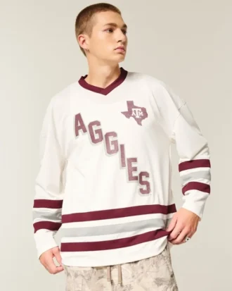 Maillot de hockey graphique Texas A&M University Aggies Maillot de hockey graphique Texas A&M University Aggies