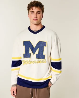 Maillot de hockey graphique Wolverines de l’université du Michigan Maillot de hockey graphique Wolverines de l’université du Michigan