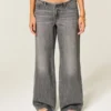 Mini-ceinture ultra basse Jean baggy gris Mini-ceinture ultra basse Jean baggy gris
