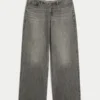 Mini-ceinture ultra basse Jean baggy gris Mini-ceinture ultra basse Jean baggy gris