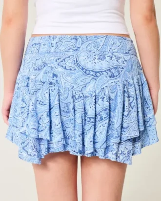 Mini-jupe asymétrique à volants