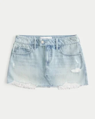 Mini-jupe-short en denim