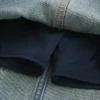 Mini-jupe-short en denim brodé, lavage moyen Mini-jupe-short en denim brodé, lavage moyen