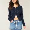 Mini-jupe-short en denim à lacets en dentelle Mini-jupe-short en denim à lacets en dentelle