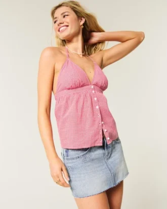 Mini-jupe-short en denim à taille basse brodée d&rsquo;étoiles