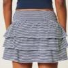 Mini-jupe-short en tricot à volants Mini-jupe-short en tricot à volants