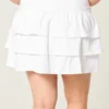 Mini-jupe-short en tricot à volants Mini-jupe-short en tricot à volants