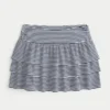 Mini-jupe-short en tricot à volants Mini-jupe-short en tricot à volants