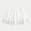 Mini-jupe-short à ourlet en dentelle