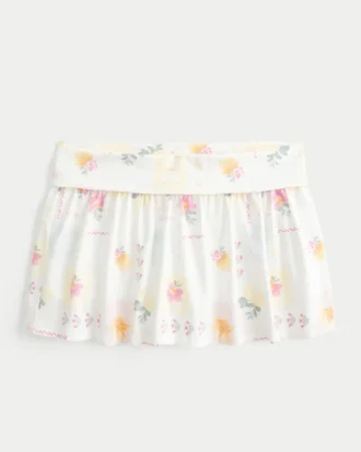 Mini-jupe-short plissée