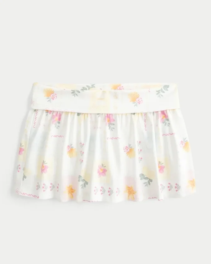 Mini-jupe-short plissée