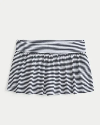 Mini-jupe-short plissée en tricot