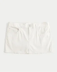 Mini-jupe-short taille basse en sergé brillant Butterfly