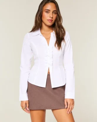Mini-jupe-short taille haute coupe trapèze Mini-jupe-short taille haute coupe trapèze