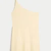 Mini-robe asymétrique en lin mélangé Mini-robe asymétrique en lin mélangé