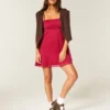 Mini-robe babydoll en mousseline Mini-robe babydoll en mousseline