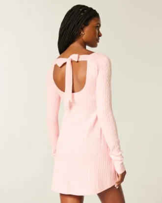 Mini-robe babydoll à nouer dans le dos