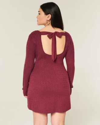 Mini-robe babydoll à nouer dans le dos