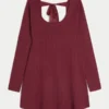 Mini-robe babydoll à nouer dans le dos Mini-robe babydoll à nouer dans le dos