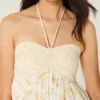 Mini-robe babydoll sans bretelles à volants Mini-robe babydoll sans bretelles à volants