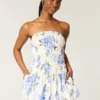 Mini-robe bustier à volants Mini-robe bustier à volants