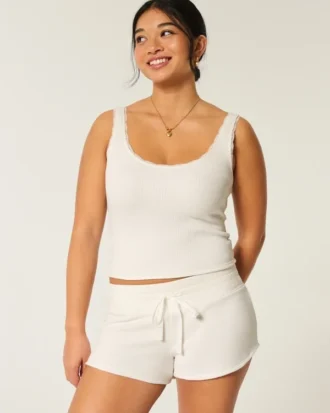 Mini-short confortable en tissu gaufré Gilly Hicks
