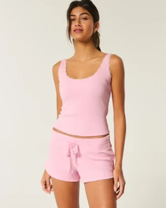 Mini-short confortable en tissu gaufré Gilly Hicks