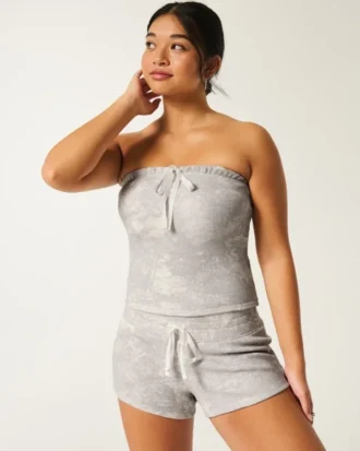 Mini-short confortable à motif gaufré Gilly Hicks