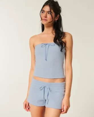 Mini-short confortable à motif gaufré Gilly Hicks
