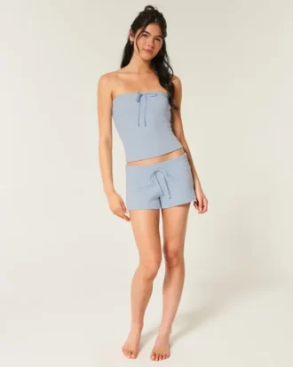 Mini-short confortable à motif gaufré Gilly Hicks