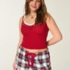 Mini-short en flanelle à nœud en satin Holiday Vault Release