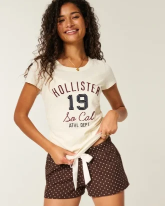 Mini-short en flanelle à nœud en satin Holiday Vault Release