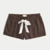 Mini-short en flanelle à nœud en satin Holiday Vault Release