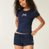Mini-short en molleton à motif nœud