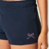 Mini-short en molleton à motif nœud